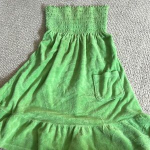 Green terry cloth juicy couture strapless dress